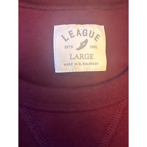 Fordham University Rams Sweatshirt Burgundy Large League Collegiate - Picture 3 of 6